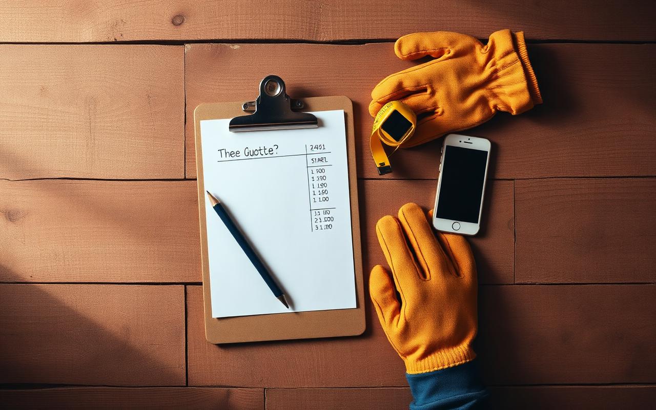 Quote sheet and tradie tools